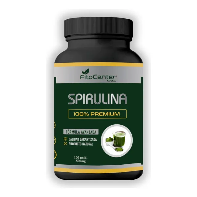 Spirulina Fitocenter Espinaca - Alfalfa 500mg 100 Capsulas