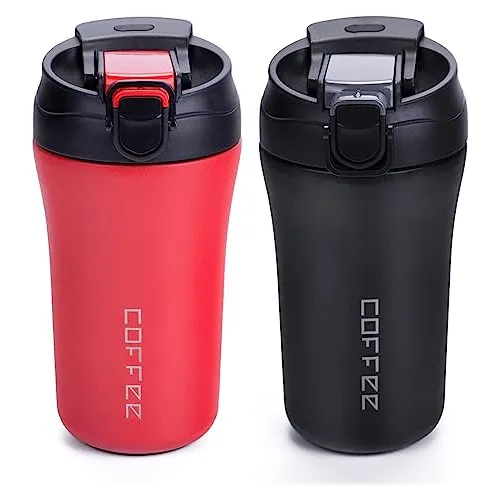 14 Oz Travel Coffee Mug, 2 Pack Vacuum Aislante Café Ym8li
