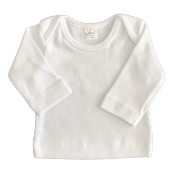 Camiseta De Bebé Manga Larga 100% Algodón Marca Ceara