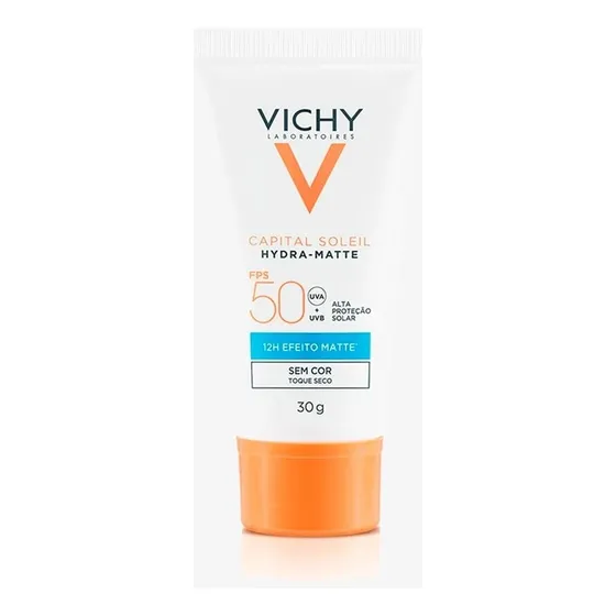 Protetor Solar Facial Hydra Matte Capital Soleil Sem Cor Fps 50 30g Vichy