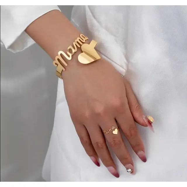 Juego Para Mama Brazalete Pulcera + Anillo 2 Pza