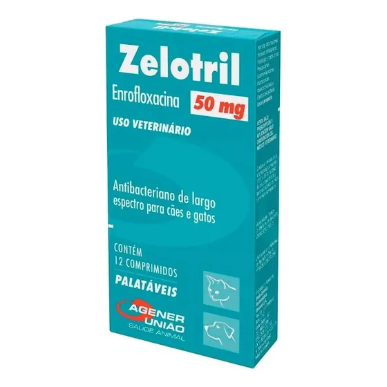 Zelotril Agener 50mg Para Cães E Gatos C/ 12 Comprimidos