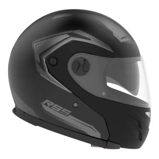 Casco Hawk Rs5 Vector Rebatible D/visor Gris/negro En Moto46