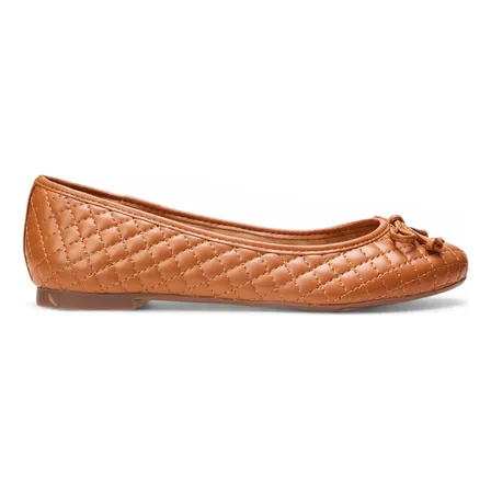 Sapatilha Feminina Matelassê Com Laço Marrom Anacapri