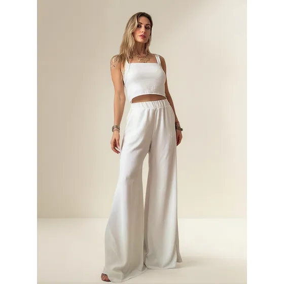 Conjunto Mujer Palazzo Y Top Ideal Fiestas Filomena Leggins