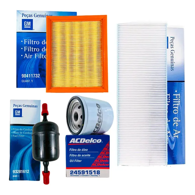Kit 4 Filtros Originales Gm Chevrolet Agile 1.4 2012 2013