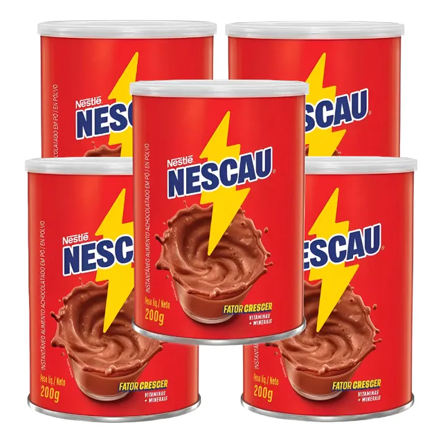 Achocolatado Em Pó Nescau Lata 200g Kit Com 5 Unid - Gamer