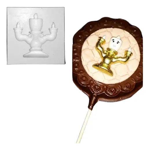 Molde Silicone Candelabro Bela E A Fera Confeitaria Biscuit