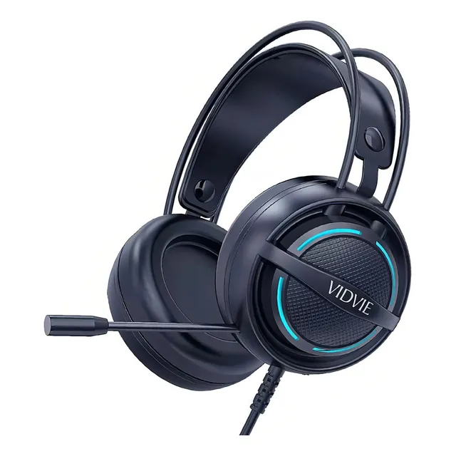Audífonos Marca Vidvie Bbh2110 Con Cable Interfaz3,5 Mm+usb Color Negro
