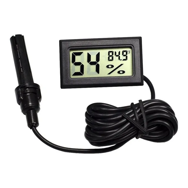 Termometro Higrometro Humedad Digital, Sensor En Cable Emn