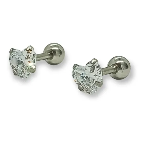 Aretes Aros Puntos Luz Figuras Acero Inoxidable Zirconia