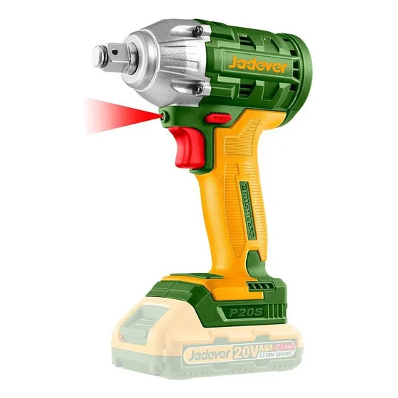 Llave De Impacto 1/2 20v S/carbones 2 Bat Jdcd1512 Jadever Color Amarillo Y Verde