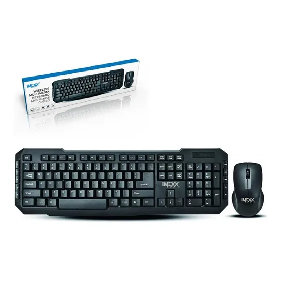 Combo Teclado Y Mouse Inalambrico Imexx Pc Laptop Dvr Game