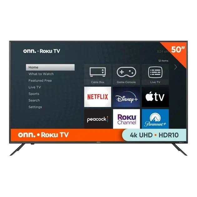 Pantalla Onn 50 Pulgadas Television 4k Uhd Smart Tv Led Hdr