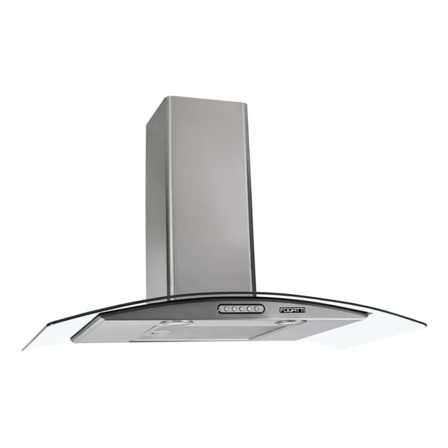 Coifa 80cm Parede Vidro Curvo Slim Inox Fogão 5 Bocas 110v