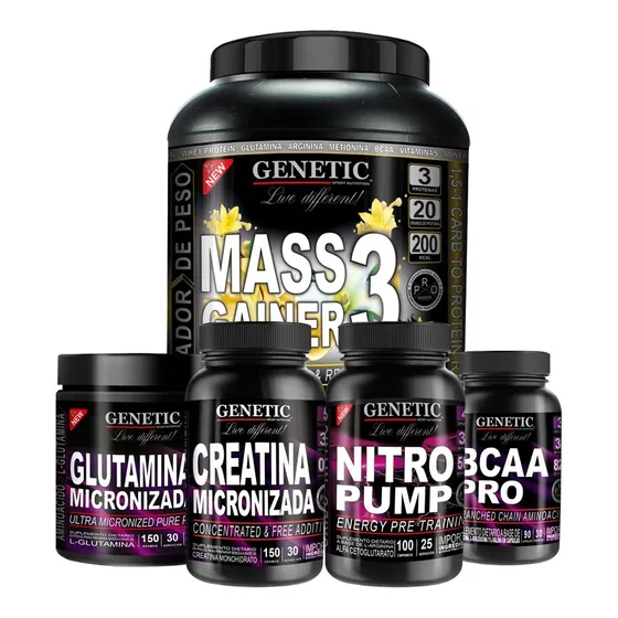 Anabol 5 Gainer 1,5 Glutamina Arginina Bcaa Creatina Genetic
