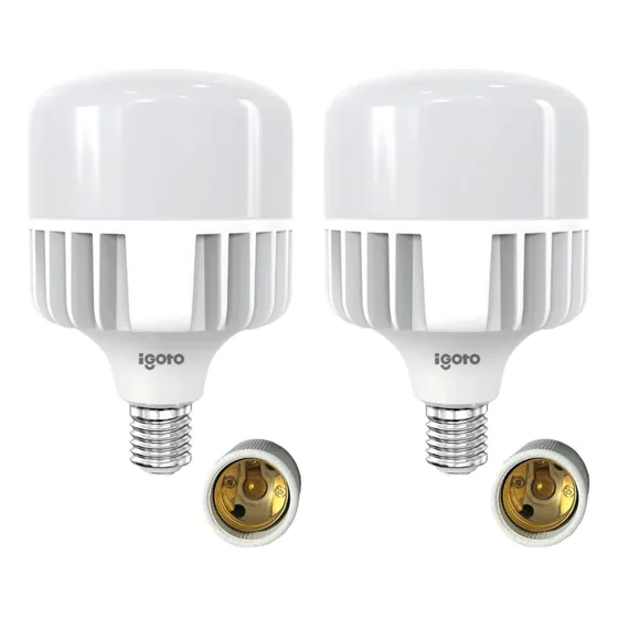 Pack 2 Focos 70w Potentes Led Con Portalamparas Mogul E40