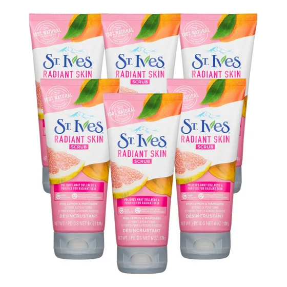 St.ives Exfoliante Skin Limón Rosado-mandarina Pack 6 Envase Momento De Aplicación Día/noche Tipo De Piel Mixta
