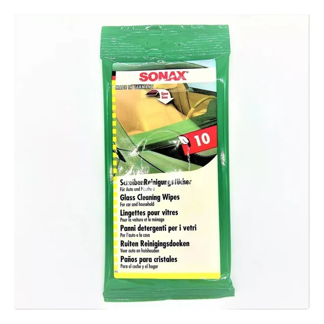 Toallitas Humedas Limpia Vidrios Para Cristales 10u Sonax Color Agua