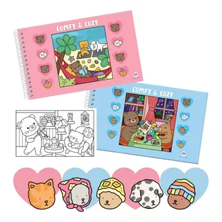 Livro De Colorir Comfy E Cozy 96 Påginas Educativo Volta As Aulas Férias Livro De Colorir Comfy E Cozy 96 Påginas Educativo Volta As Aulas Férias