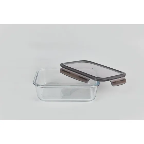 Pack de 2 unidades de vianda hermetico de vidrio rectangular Decopoint transparente 501