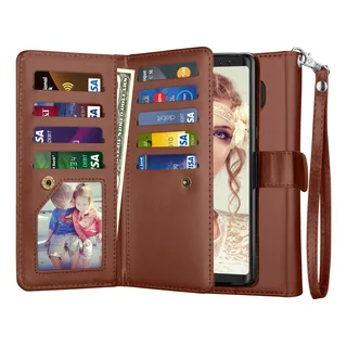 Funda Cartera Para Galaxy Note 8 Cafe Piel Sintetica Funda Cartera Para Galaxy Note 8 Cafe Piel Sintetica