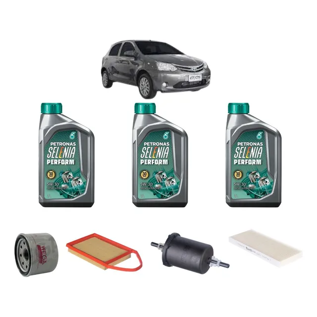 Kit Revisão Troca De Oleo Toyota Etios 13 À 2015 Selenia
