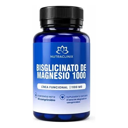 Bisglicinato De Magnesio 1000 Mg Por 90 Comprimidos Sin Sabor