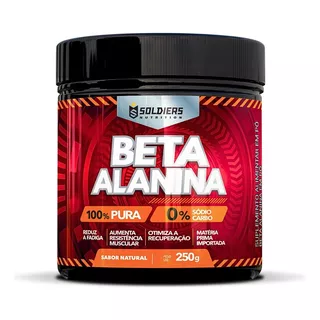 Beta Alanina 250g 100% Pura Soldiers Nutrition Beta Alanina 250g 100% Pura Soldiers Nutrition