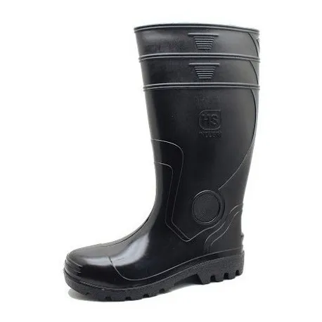 46 Y 47, Bota De Goma Pvc Caña Larga Negras Sin Puntera.