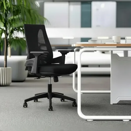 Cadeira De Escritório Homenow Diretor Nr17 Ergonômica Premium Toledo Cor Preto Assento Em Tela Mesh