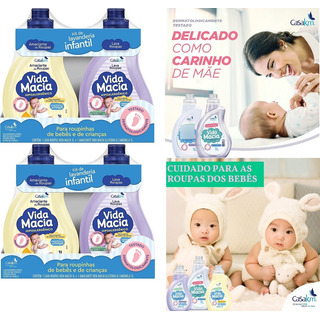 Kit 2 Lava Roupas E 2 Amaciante Glicerina Camomila Casakm Kit 2 Lava Roupas E 2 Amaciante Glicerina Camomila Casakm