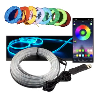 Wire Hilo 5m Rgb App Auto Casa Luz Neon Cable Tron Led Usb Wire Hilo 5m Rgb App Auto Casa Luz Neon Cable Tron Led Usb