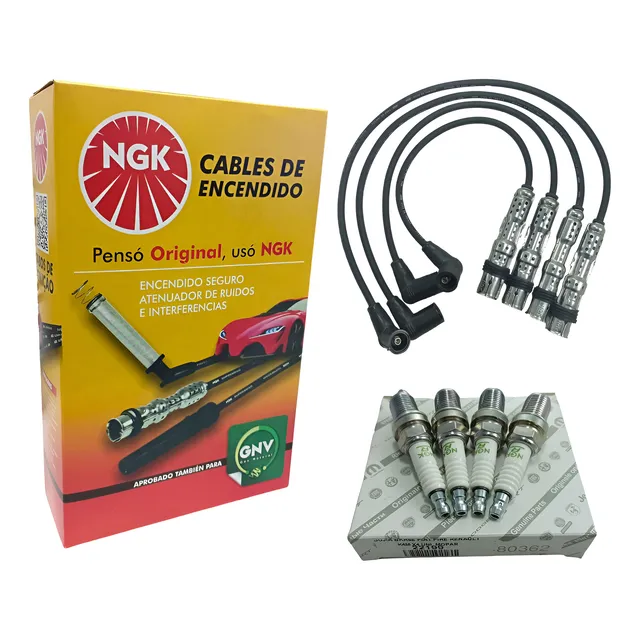 Kit Cables Y Bujias Ngk Vw Fox Suran Gol Trend