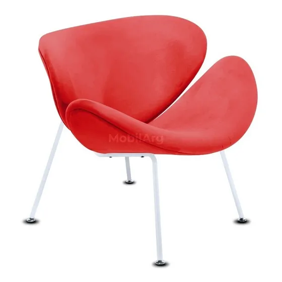 Sillón Pierre Paulin Butaca Living Ecocuero Caño Pintado 
