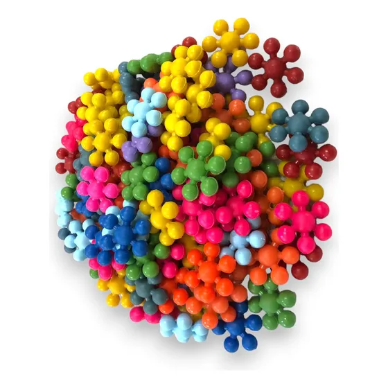 Juego Didactico Multi Encastre Atomo X100 Unidades En Bolsa
