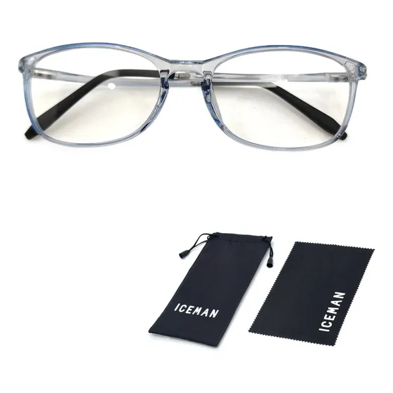 Óculos Tr90 Filtro Luz Azul P/ Telas Pc Celular V4025 Estojo Cor Azul-claro