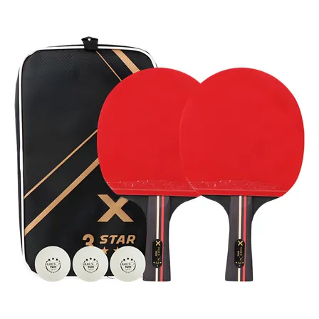 Set 2 Paleta De Ping Pong Profesional 3 Star  Con Estuche