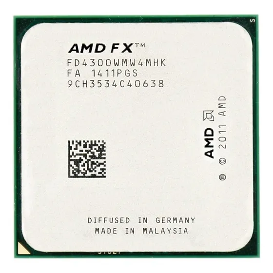 Processador gamer AMD FX 4-Core Black 4300 FD4300WMW4MHK de 4 núcleos e 4GHz de frequência com gráfica integrada