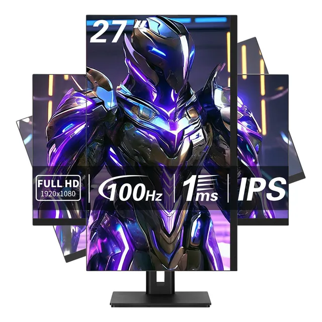 Monitor Para Juegos De 27''  Con Soporte Giratorio Y Altavoz