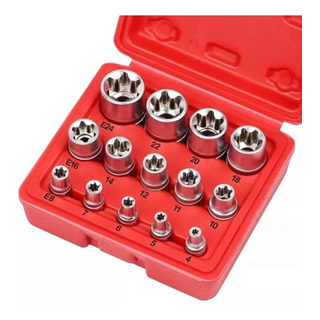 Juego De Dados De Estrella E-torx Hembra De 14 Piezas Juego De Dados De Estrella E-torx Hembra De 14 Piezas