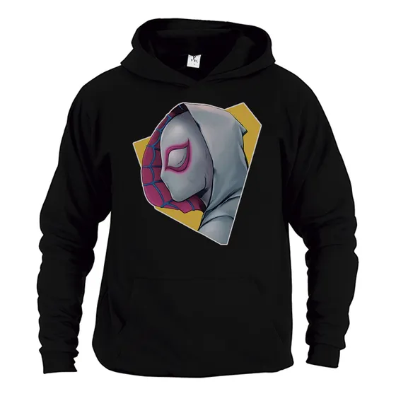 Sudadera Negra Capucha Unisex  Spider Gwen E0067