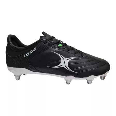 Botines De Rugby Gilbert Side Step Vx15 Negros 8 Tapones