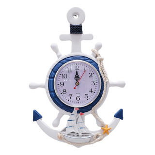 Reloj Con Diseño De Ancla De Playa Y Mar Reloj Con Diseño De Ancla De Playa Y Mar