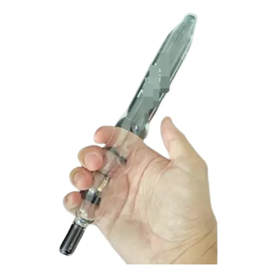 Mangueira De Narguilé Silicone Com Piteira De Vidro