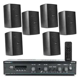 Kit Som Ambiente Slim 1600 G5 + 6 Caixas Frahm Ps 200 New Kit Som Ambiente Slim 1600 G5 + 6 Caixas Frahm Ps 200 New
