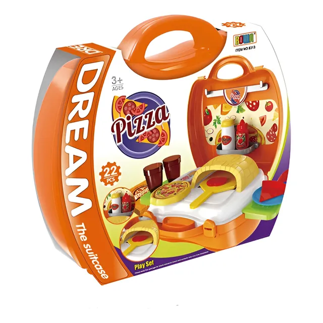Set Maletín De Pizzería  De Juguete Para Niños