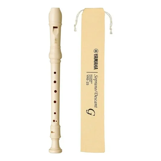 Yamaha Yrs23 - Flauta Dulce Soprano Color Marfil 3 piezas Digitación Alemana Ideal Escolar | Cuotas sin interés