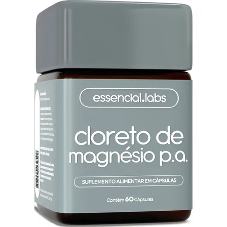 Cloreto De Magnésio P.a. 260mg - Fórmula Com Máxima Concentração E Pureza - 60 Cápsulas Sem Sabor