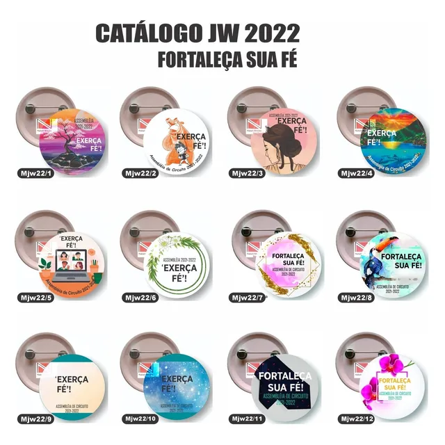 Botons Jw Personalizados - 4,5cm - 150 Peças